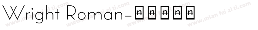 Wright Roman字体转换